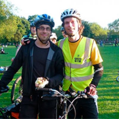 Chris and Marc ready for their epic cycle ride