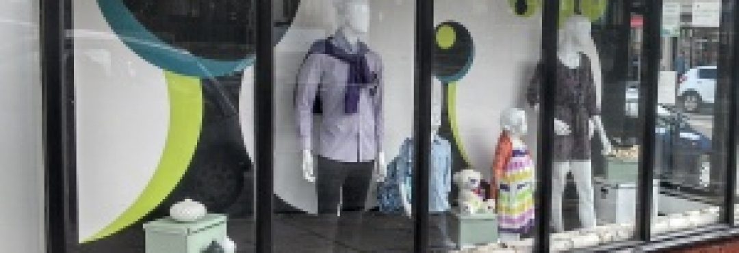 Painted shop window