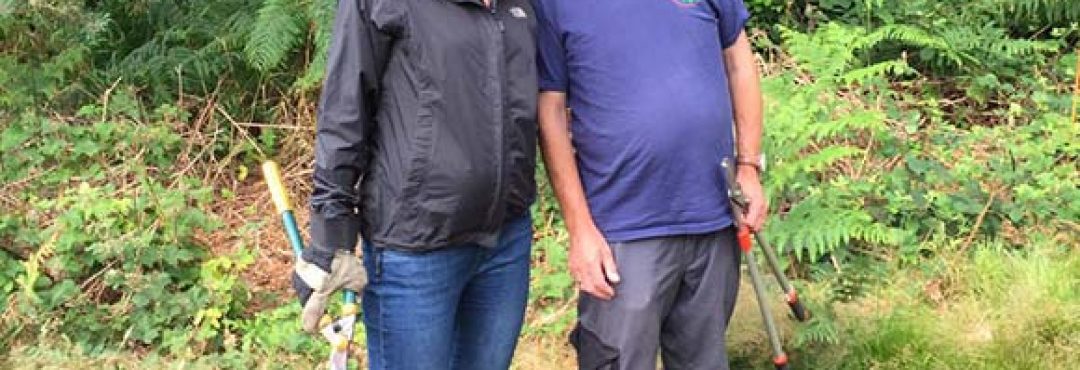 Ernie Woodrow - Chair of Norwich Community Green Gym with Chloe Smith MP