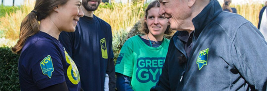 Sir David Attenborough meets staff and volunteers from TCV