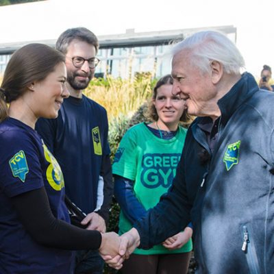 Sir David Attenborough meets staff and volunteers from TCV