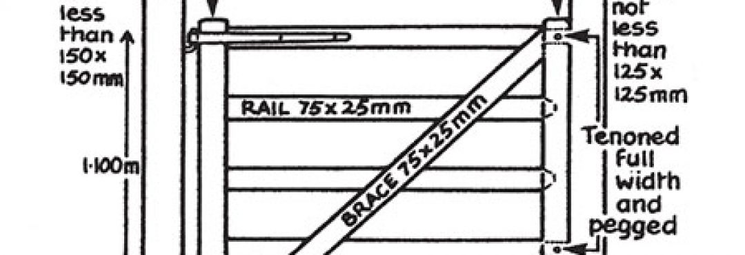 A sketch of a gate design in the TCV Footpaths handbook