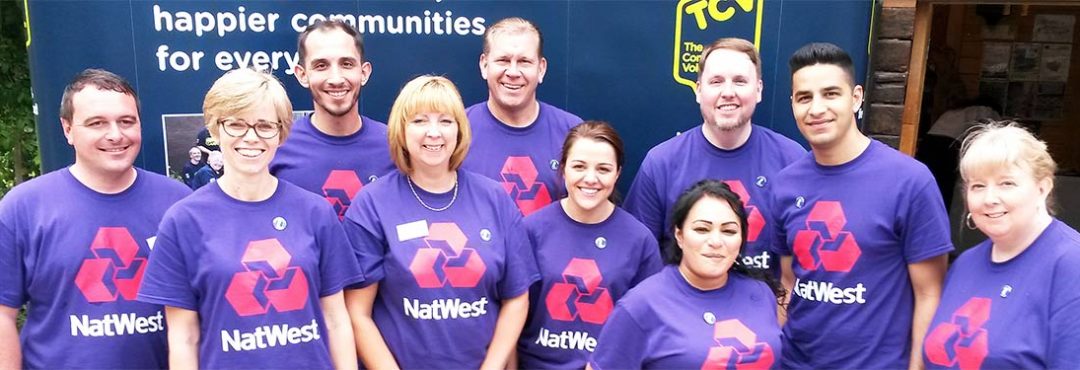 Staff from NatWest volunteering with TCV