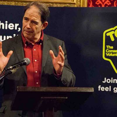 Jonathon Porritt speaking at a TCV event