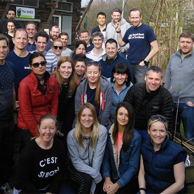 RBS staff at an employee volunteering event with TCV