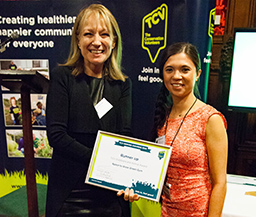 The Space to grow Green Gym receiving their TCV Heroes Award