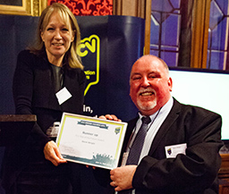 Steve receiving his Award