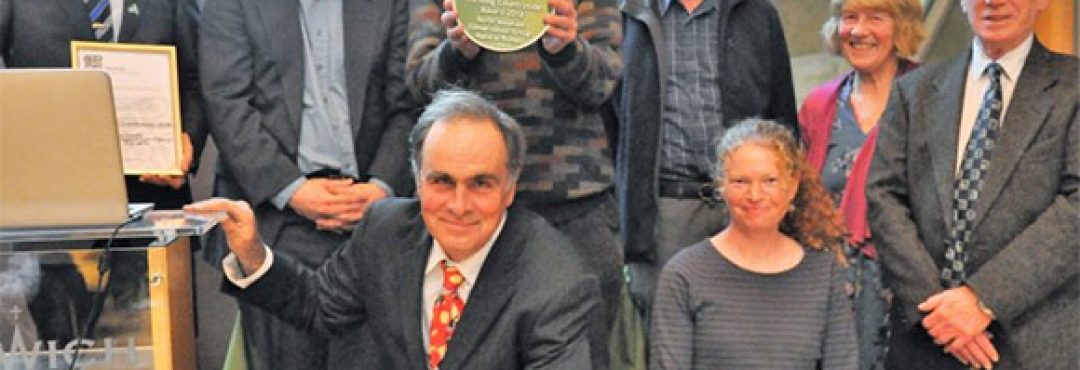 Volunteers collect their award (Photo - CPRE)