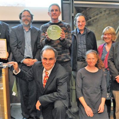 Volunteers collect their award (Photo - CPRE)