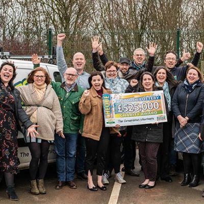 People celebrating a big funding award