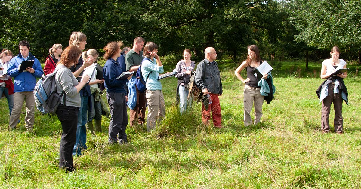 People on an outdoor training course