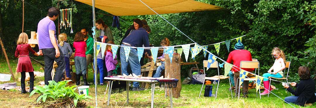 People attending an open day at Skeltion Grange Environment Centre