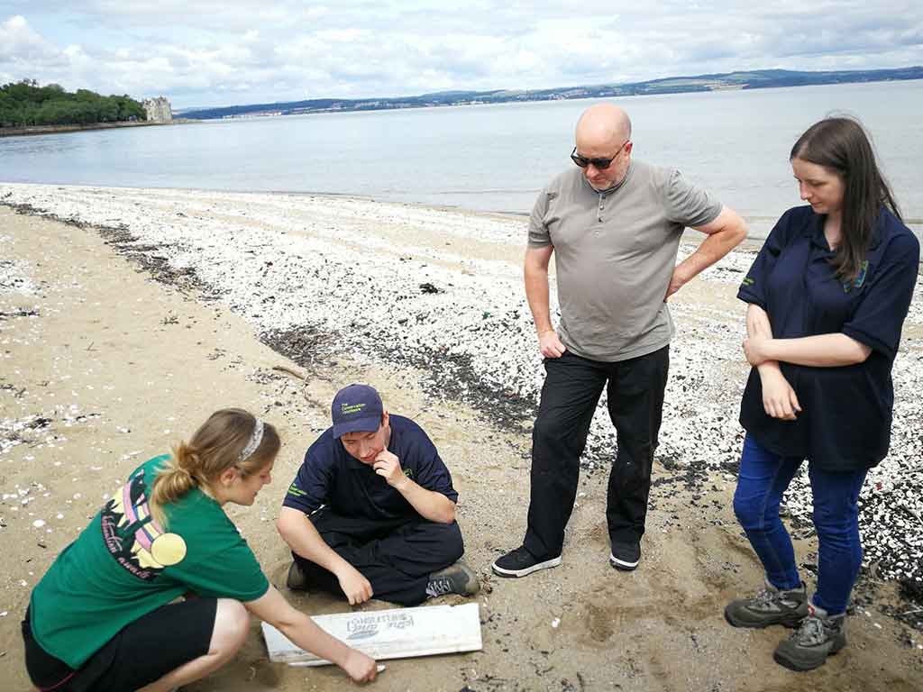 WildSkills trainees learning on a beach