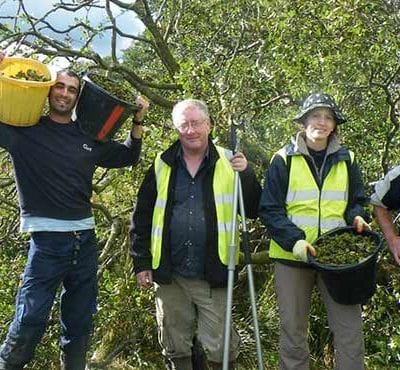 A team from TCV's tree nursery in Northern Ireland