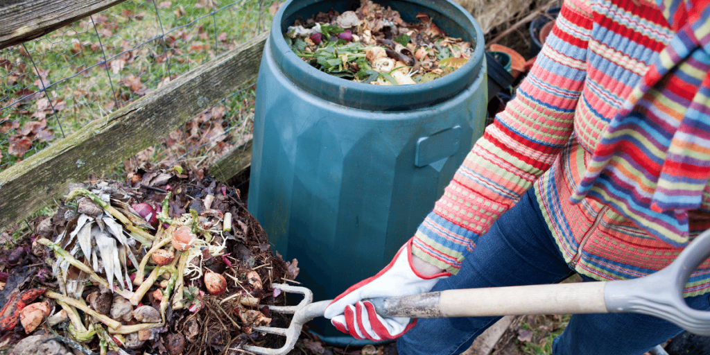 Dalek-style composting bin