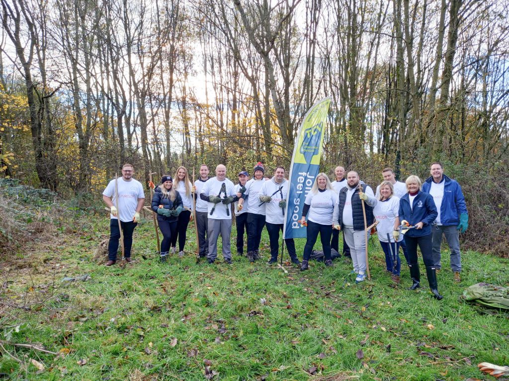 Camelot volunteers at Sale Water Park with The Conservation Volunteers