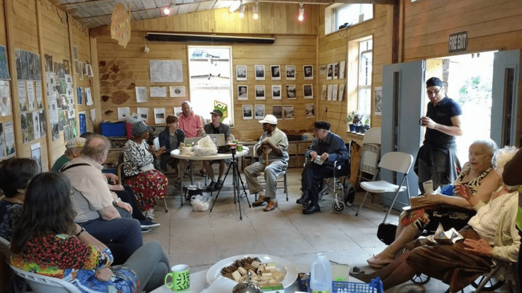 Volunteer meeting at Stave Hill Ecological Park, Rotherhithe