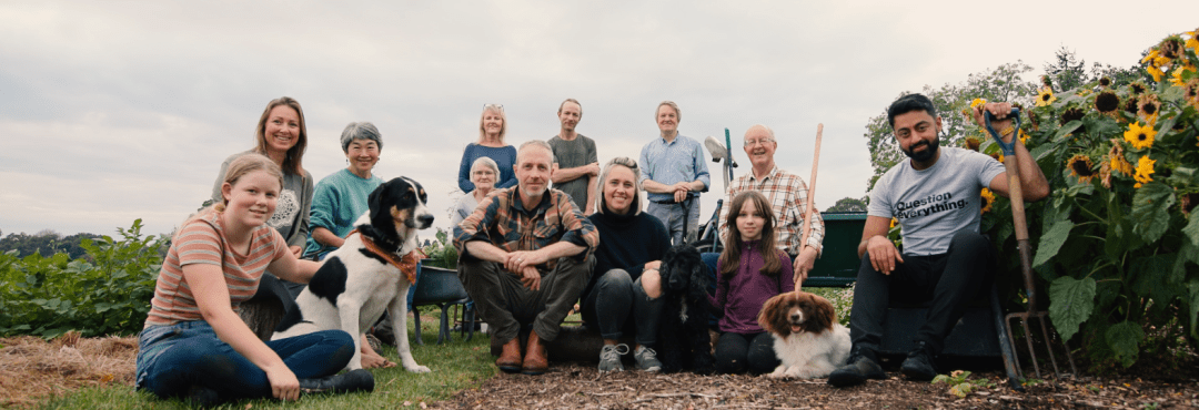 Wild Wisdom Community Farm group photo for TCV I Dig Trees