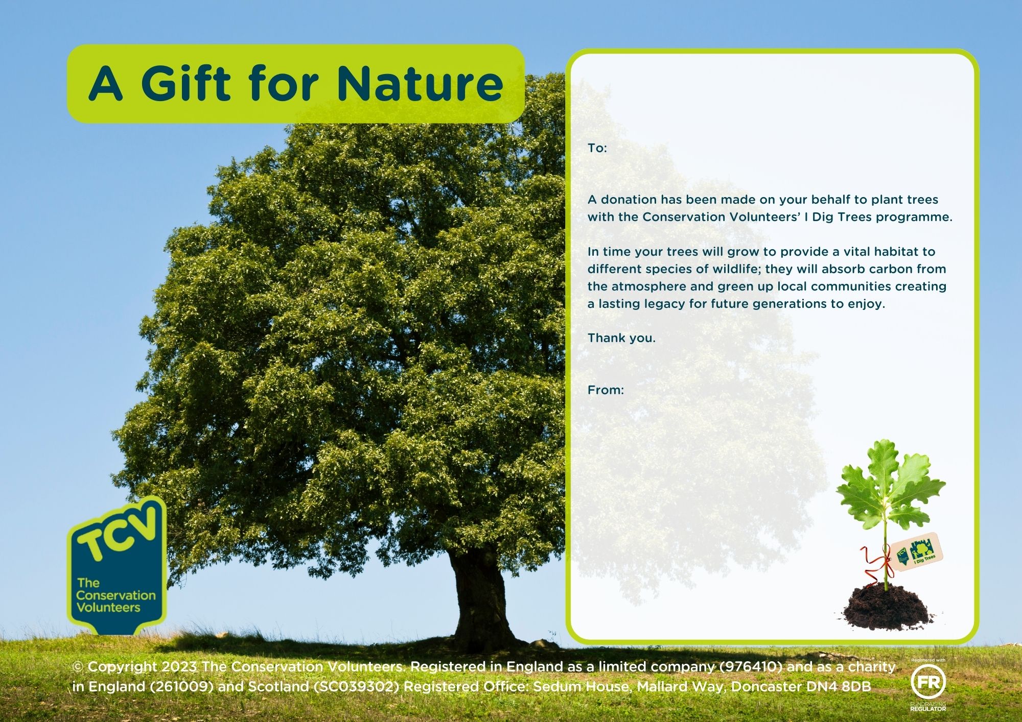 TCV On behalf Gift certificate TCV On behalf Gift certificate