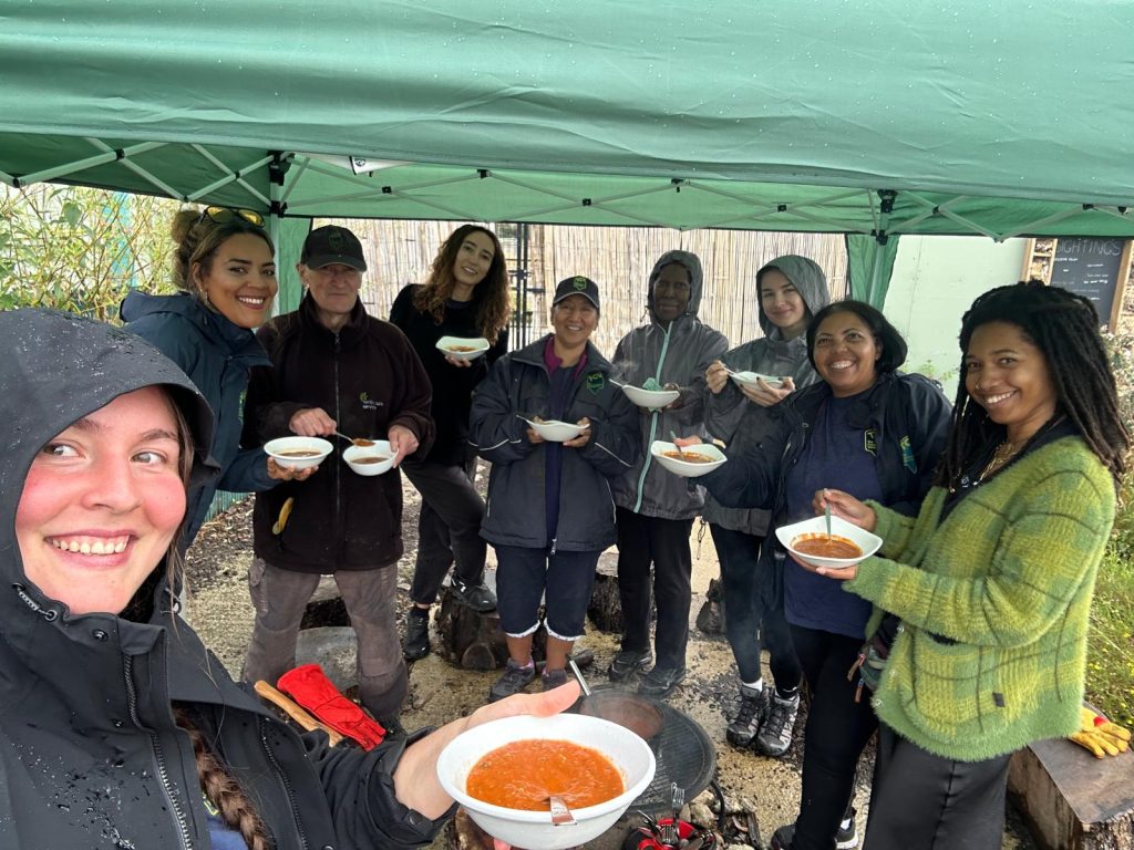 Vols enjoying soup at Meridian One