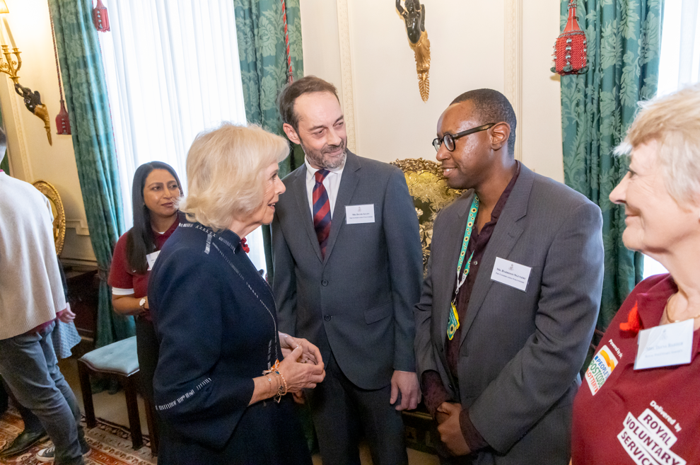 TCV staff and volunteers meeting HM Queen Camilla