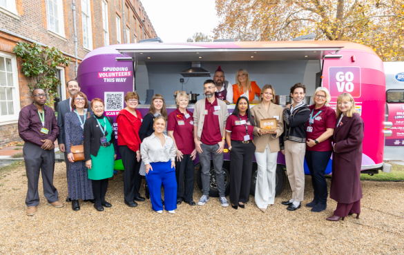 Group of people outside Spudman's jacket potato truck