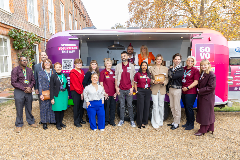 Group of people outside Spudman's jacket potato truck