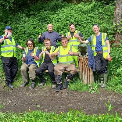 Group of TCV volunteers in a woodland
