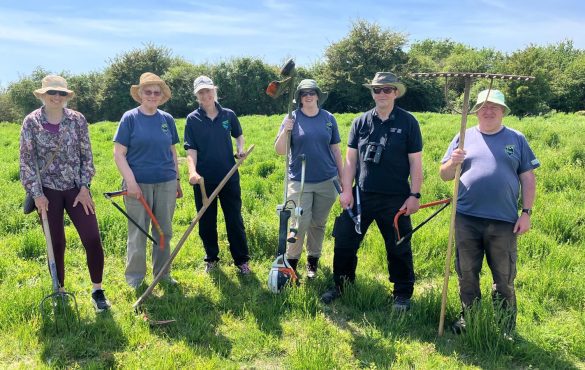 Group of TCV nature volunteers in a field