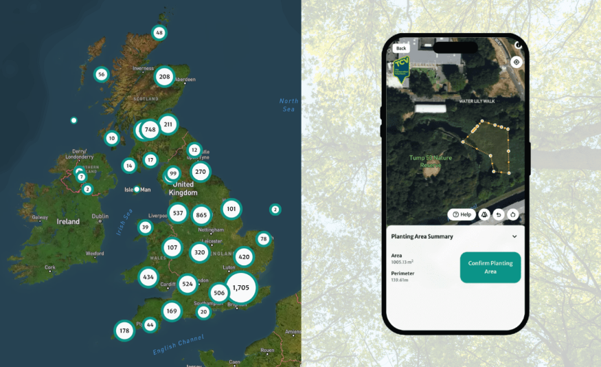 TCV's new tree monitoring app screen grabs
